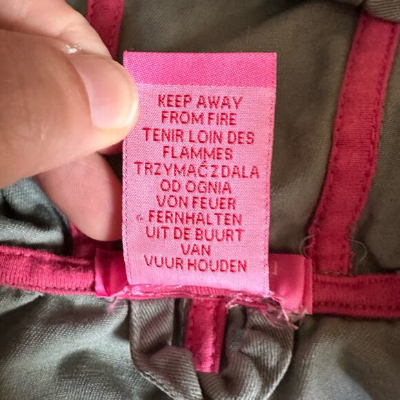 Isaac Mizrahi Girl Pink Tie Belted Full Gold Zip Hooded Jacket Green Size XS (4) - Picture 7 of 13